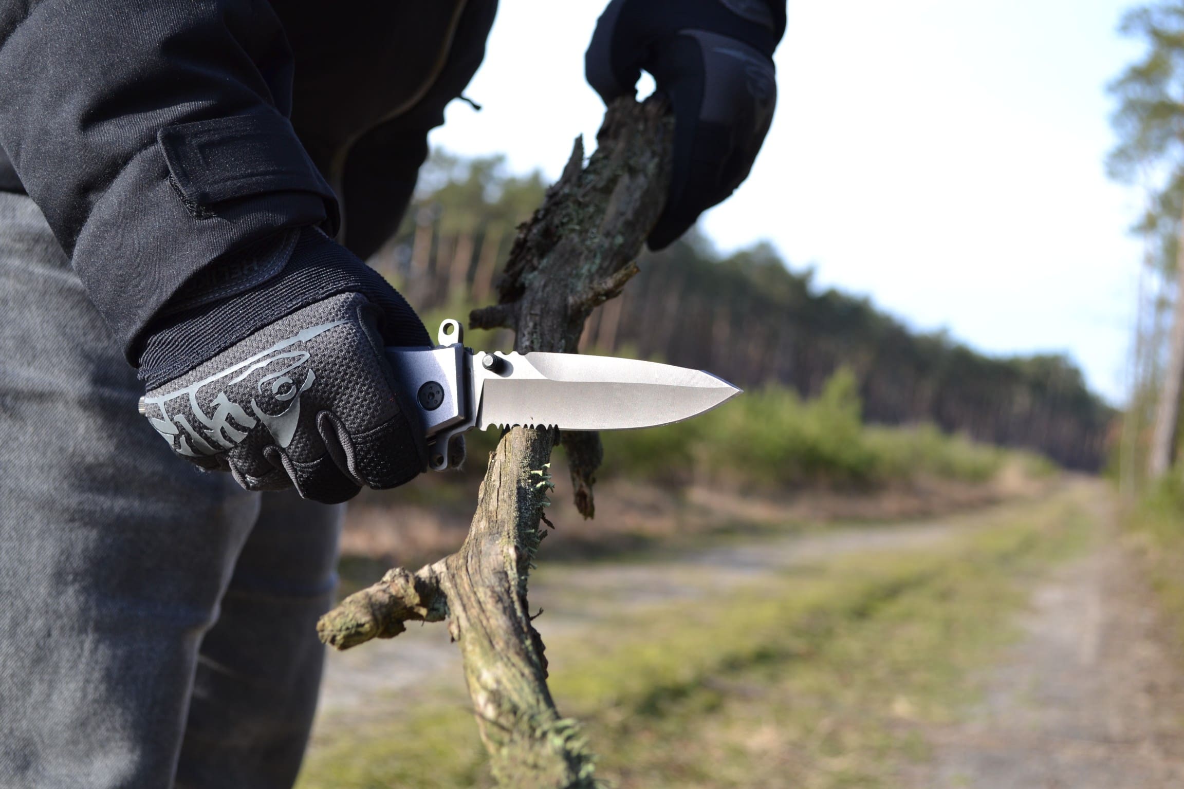 Nóż taktyczny outdoor survival tytanowy kompas PREZENT - obrazek 16