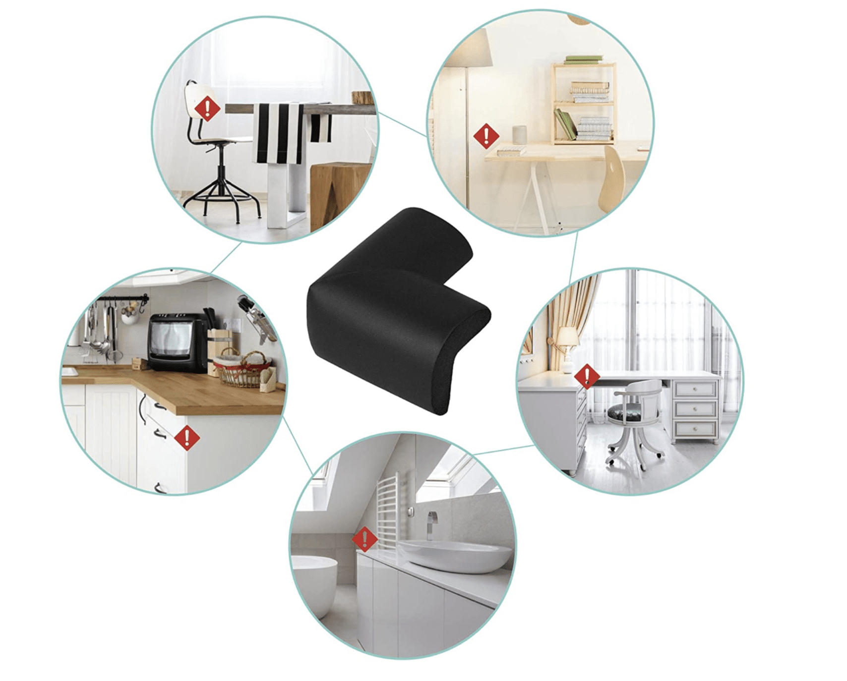 Zabezpieczenie, Osłona Narożników, Krawędzi - Czarne 4 szt. - obrazek 9