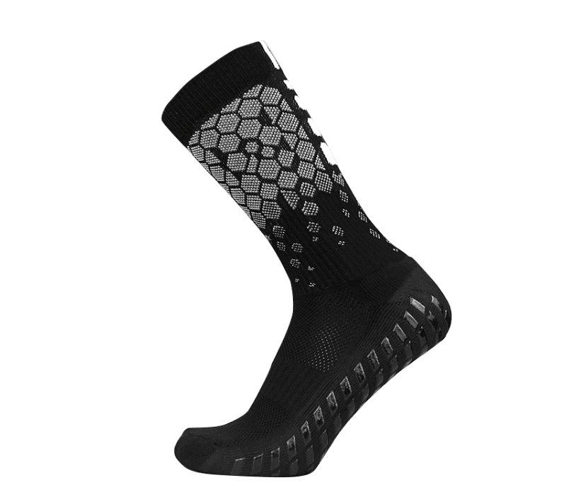 Skarpety Piłkarskie Antypoślizgowe FG 39-45 - Czarne - obrazek 4