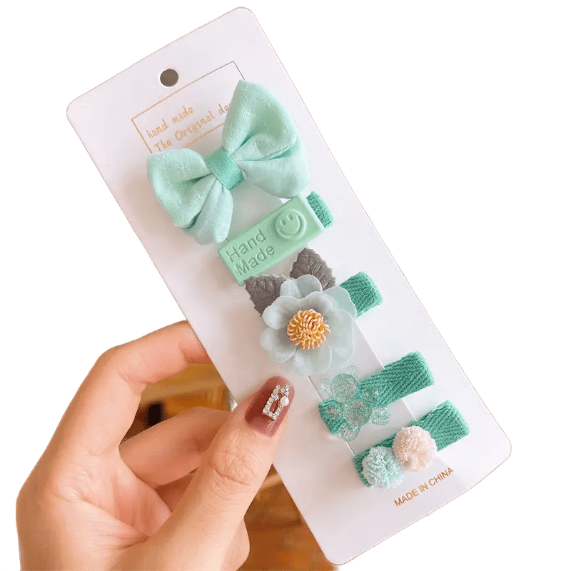 Zestaw wsuwek, spinek 5 sztuk dla Dziewczynki typ XII