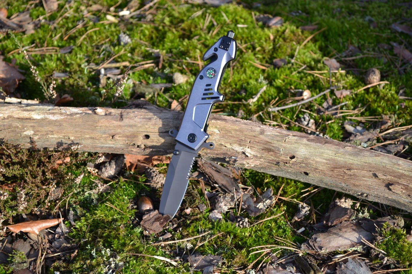 Nóż taktyczny outdoor survival tytanowy kompas PREZENT - obrazek 14