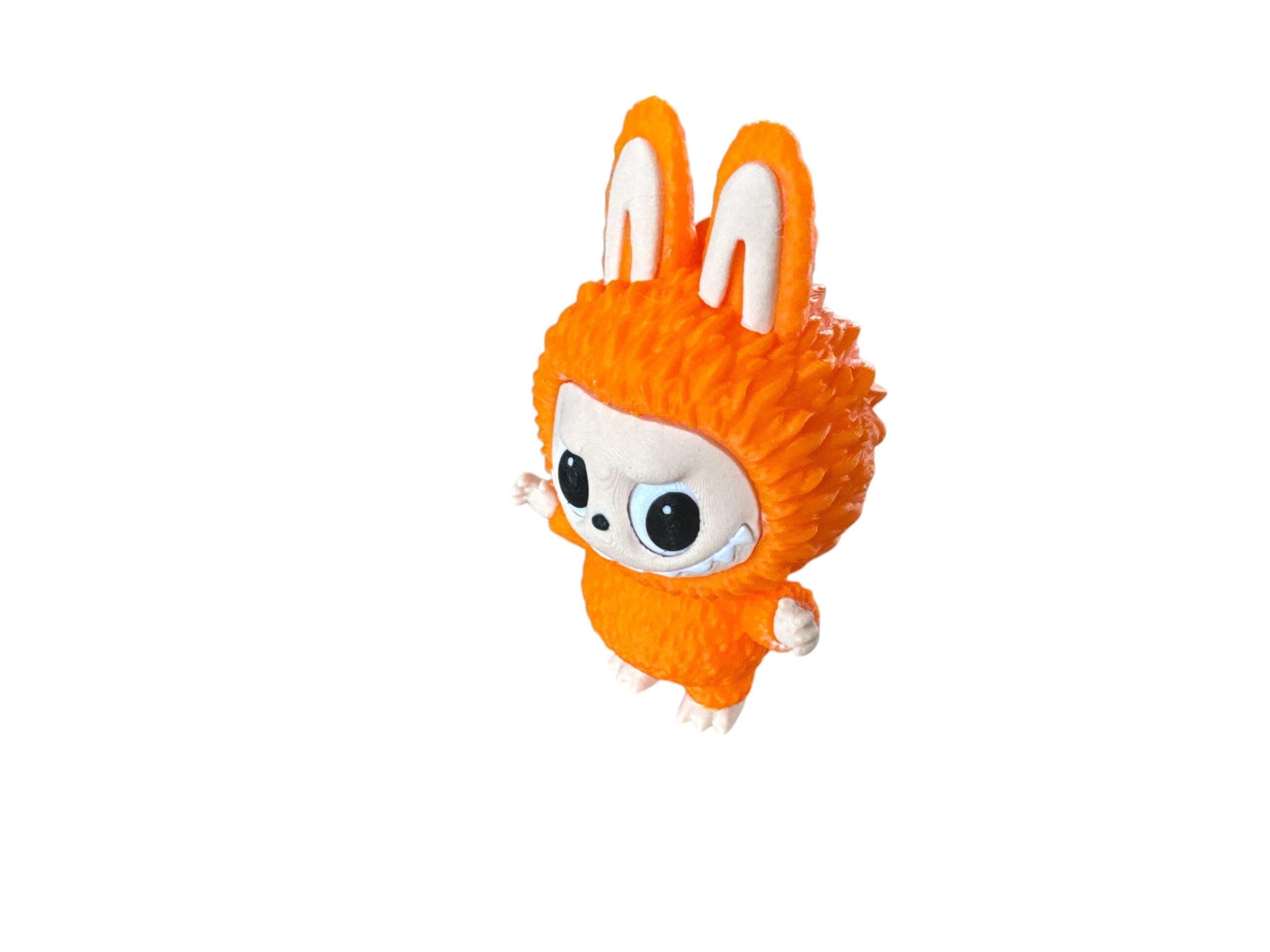 Labubu Brelok 3D Potworek Anime Figurka 11cm - Pomarańczowy - obrazek 3