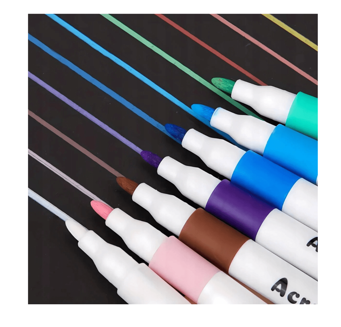 MARKERY AKRYLOWE PISAKI MAZAKI FLAMASTRY do KAMIENI UBRAŃ WODOODPORNE 12 szt. - obrazek 7