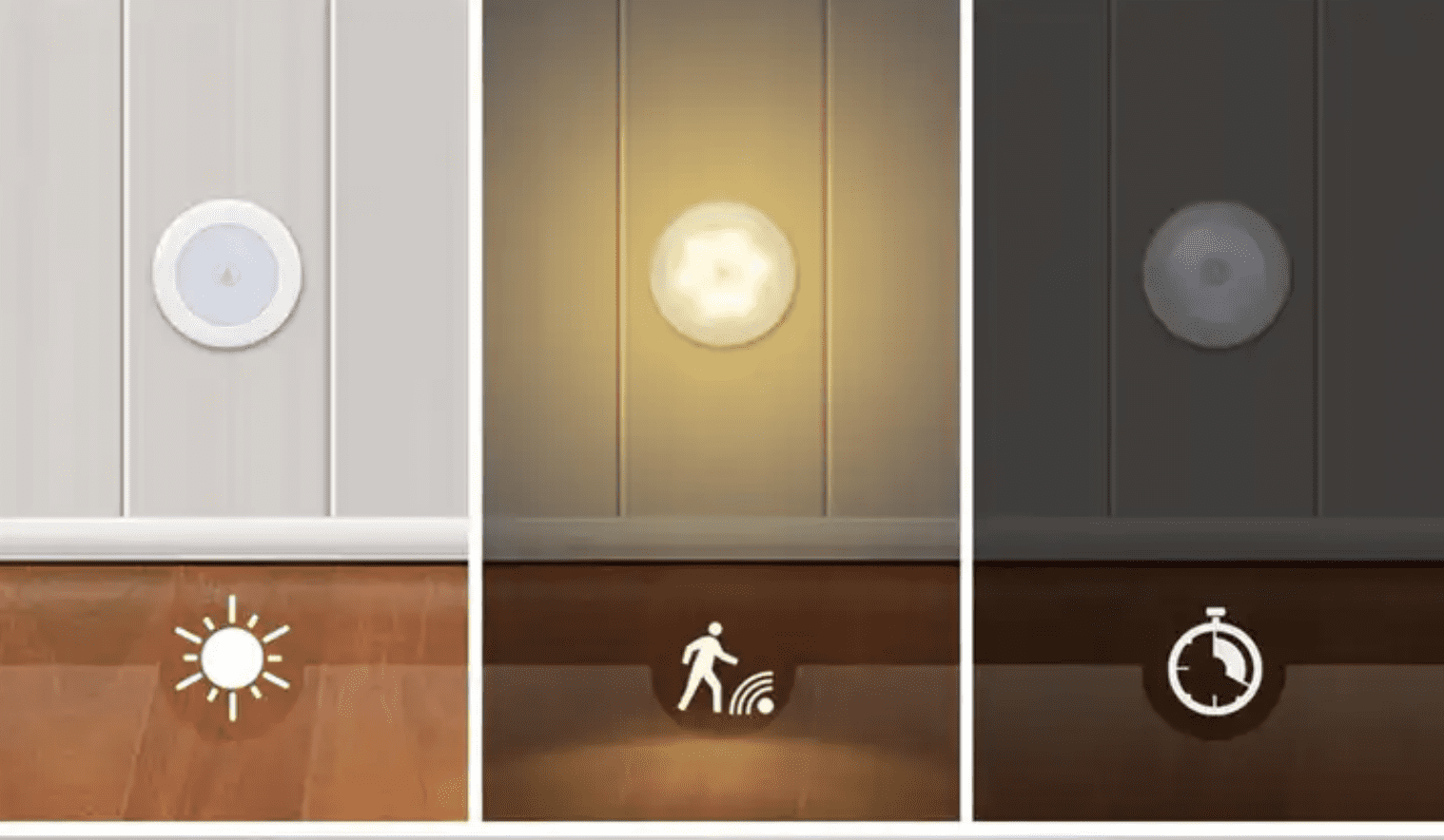 Lampka LED z czujnikiem ruchu na baterie - Ciepła Barwa - obrazek 4