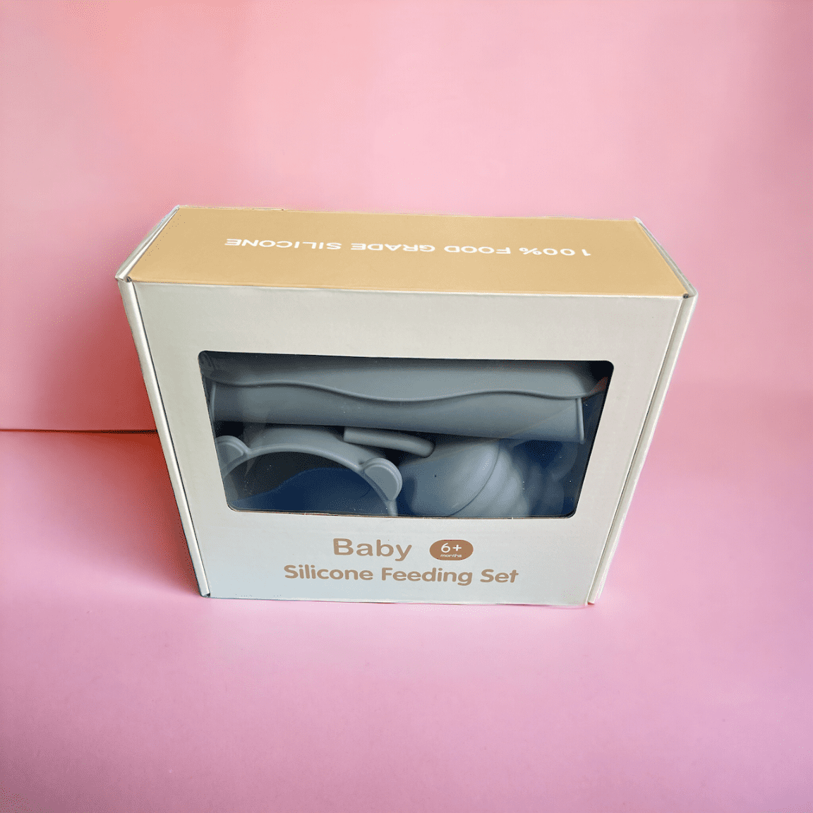 Zestaw Silikonowy Dla Niemowląt dzieci 6 elementów - Niebieski/Szary - obrazek 7