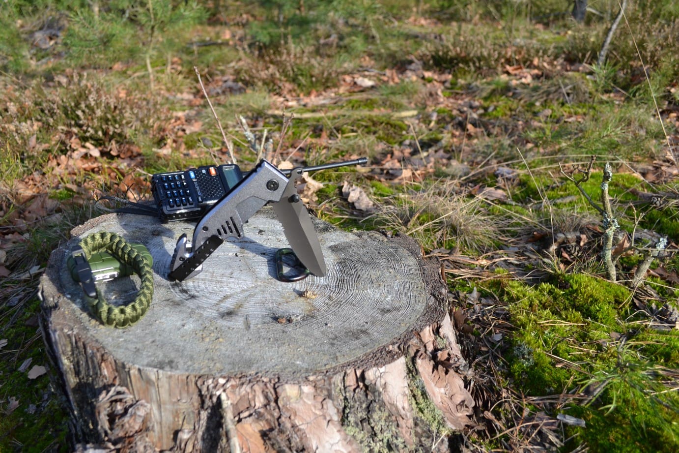 Nóż taktyczny outdoor survival tytanowy kompas PREZENT - obrazek 10