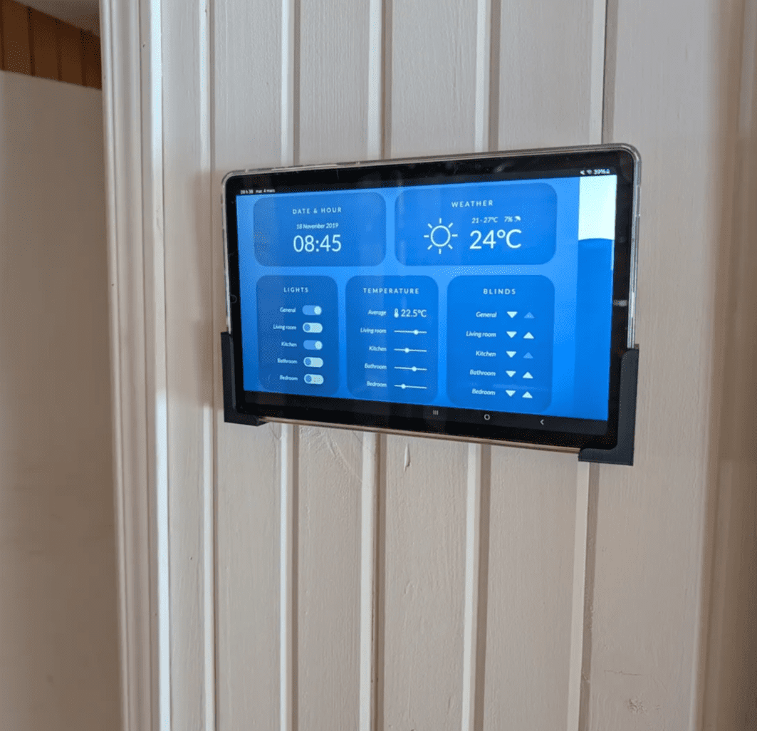 Uchwyt Ścienny na Tablet 12 mm Uniwersalny Czarny Wieszak Tabletu - obrazek 5