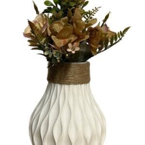 Wazon dekoracyjny na kwiaty, kwiaty Lego 20 cm - Biały