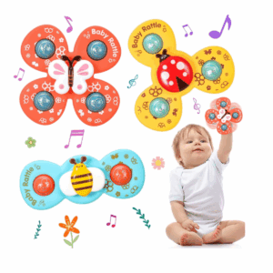 Fidget Spinner z przyssawką , Sensoryczna zabawka do Kąpieli - 3 sztuki