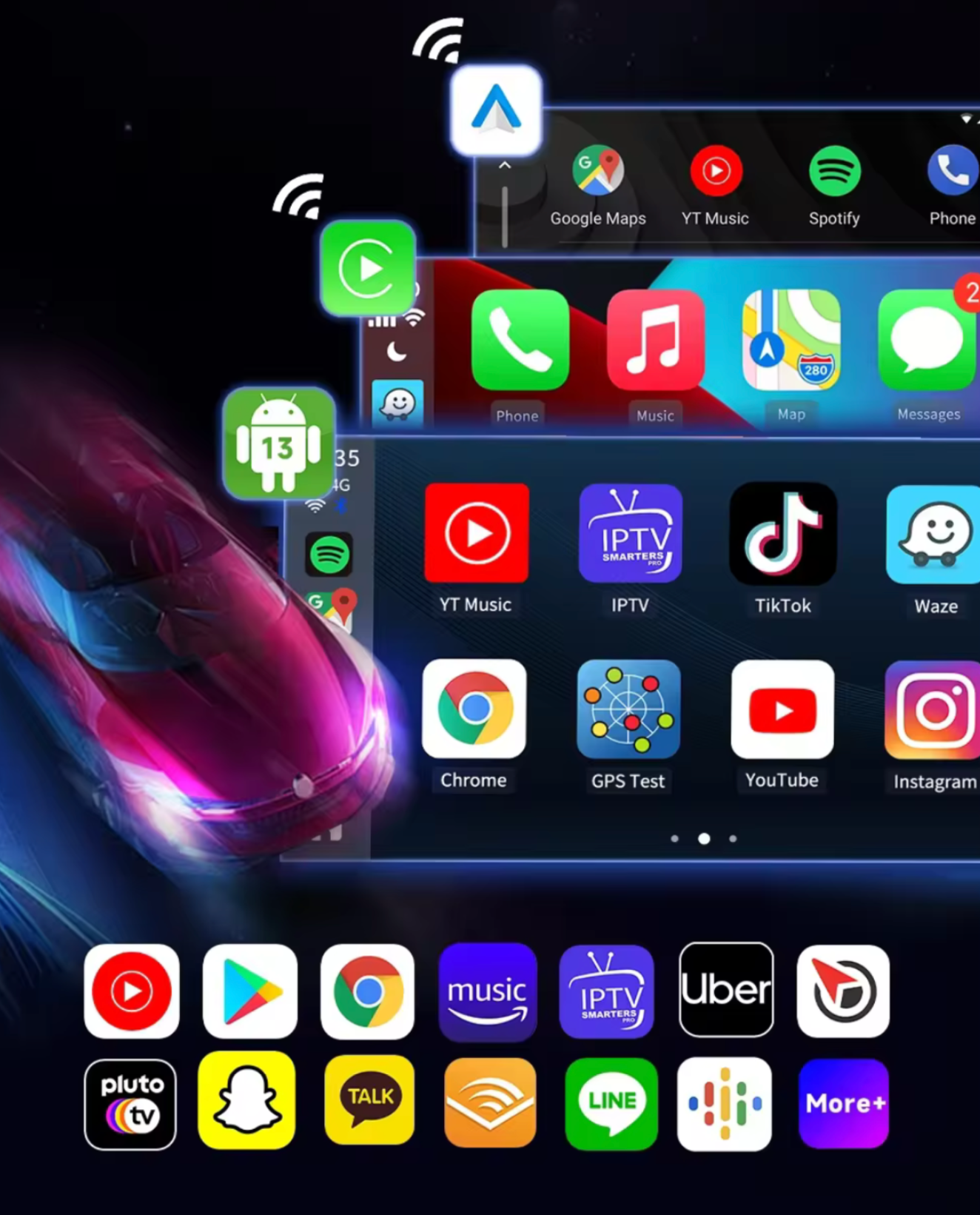 Carlinkit TBox LED - 8G/128G Bezprzewodowy Apple Carplay Android Auto - obrazek 4