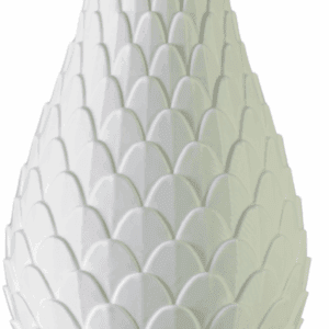 Wazon dekoracyjny Pine Cone Szyszka Biały  20 cm