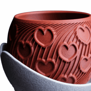 Heart Planter – doniczka w kształcie serca z druku 3D - 10 cm