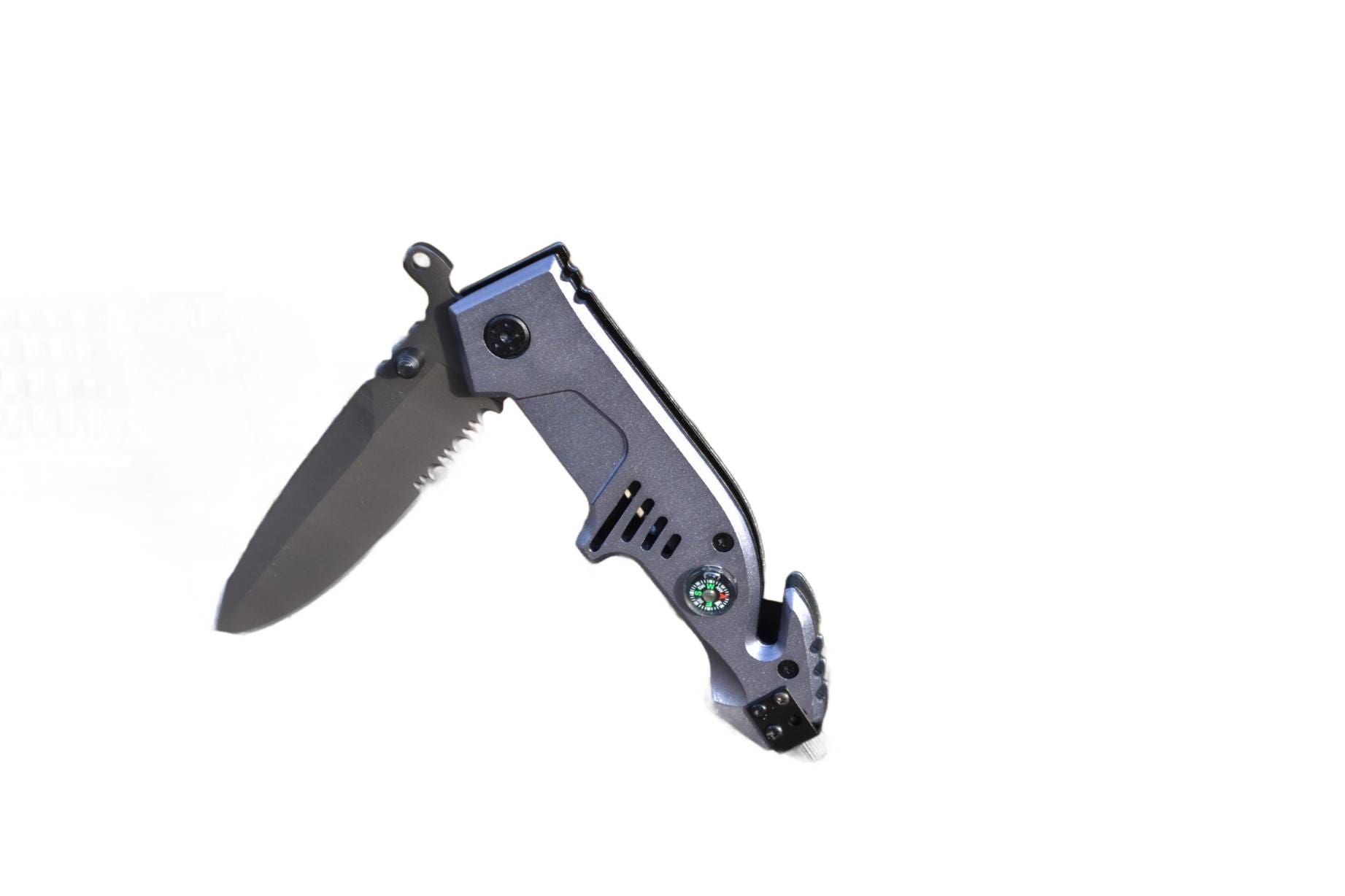 Nóż taktyczny outdoor survival tytanowy kompas PREZENT