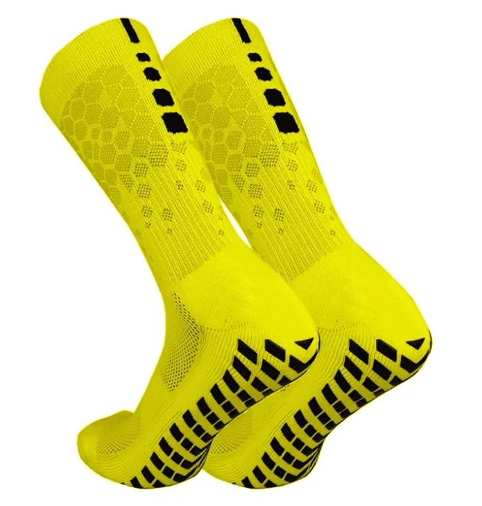 Skarpety Piłkarskie Antypoślizgowe FG 39-45 - Żółte - obrazek 6