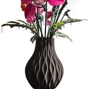 Wazon dekoracyjny na kwiaty, kwiaty Lego 17 cm - Czarny