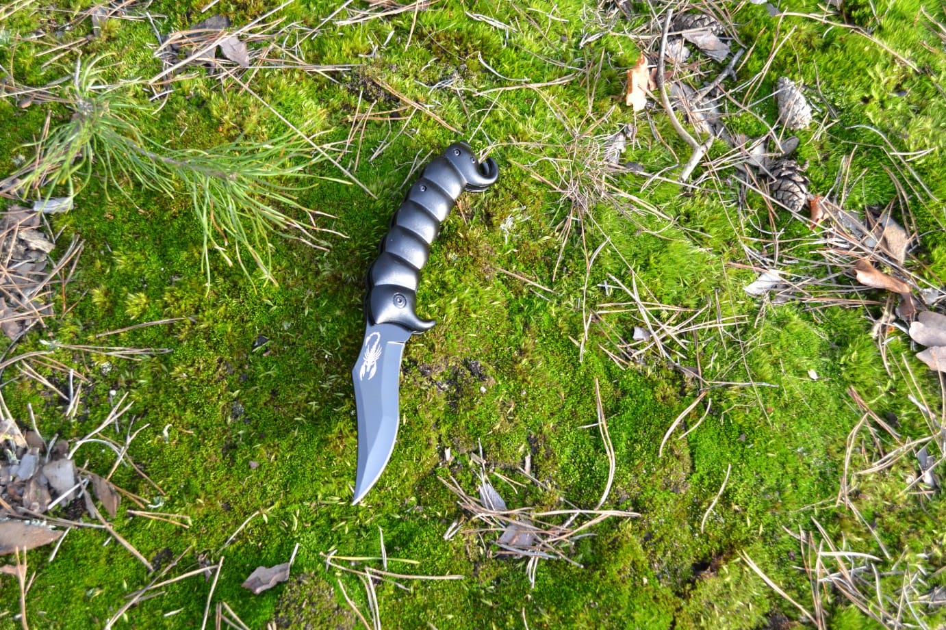 Nóż taktyczny, NÓŻ SKŁADANY skorpion, camping, survival - obrazek 3