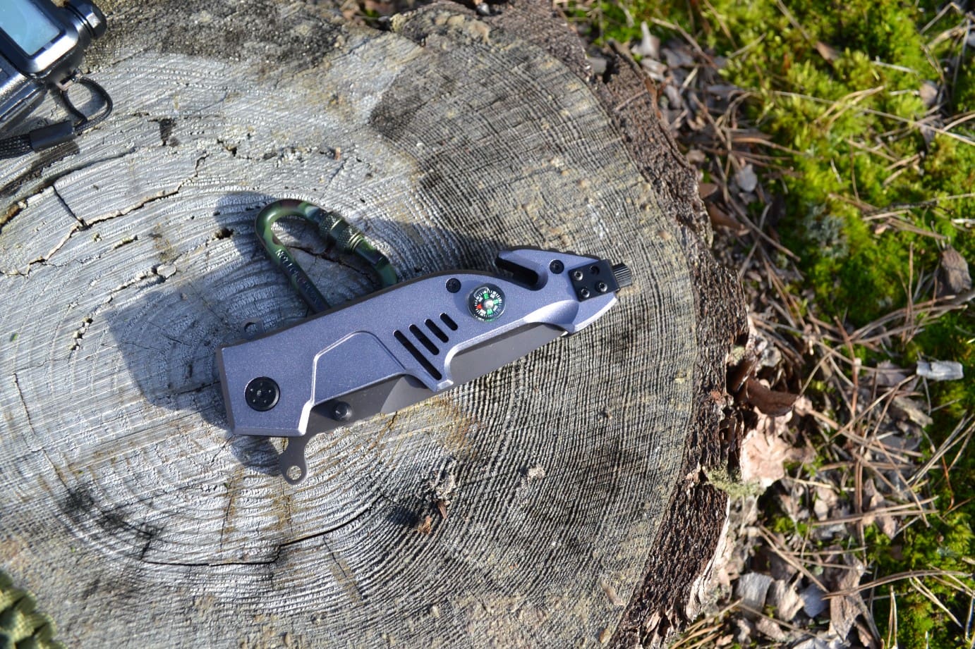 Nóż taktyczny outdoor survival tytanowy kompas PREZENT - obrazek 7