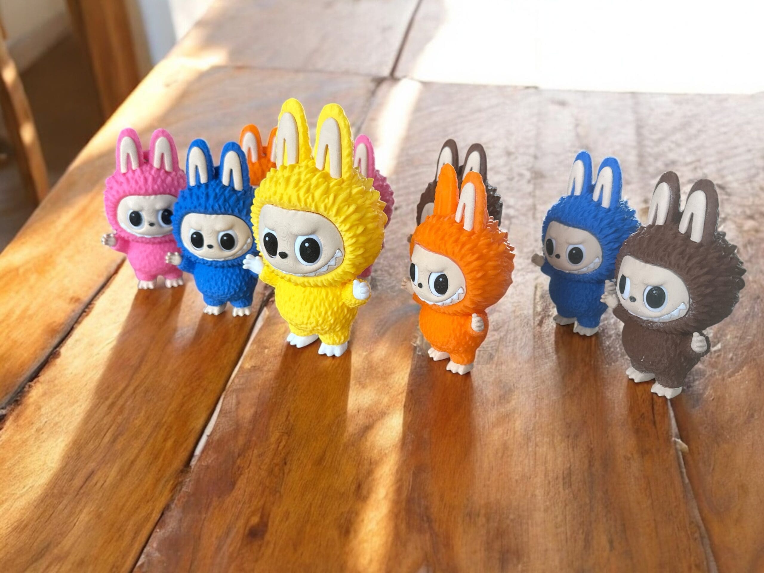 Labubu Brelok 3D Potworek Anime Figurka 11cm - Pomarańczowy - obrazek 4