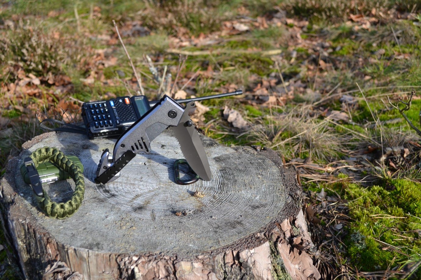 Nóż taktyczny outdoor survival tytanowy kompas PREZENT - obrazek 9