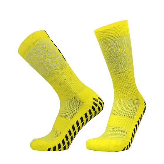 Skarpety Piłkarskie Antypoślizgowe FG 39-45 - Żółte