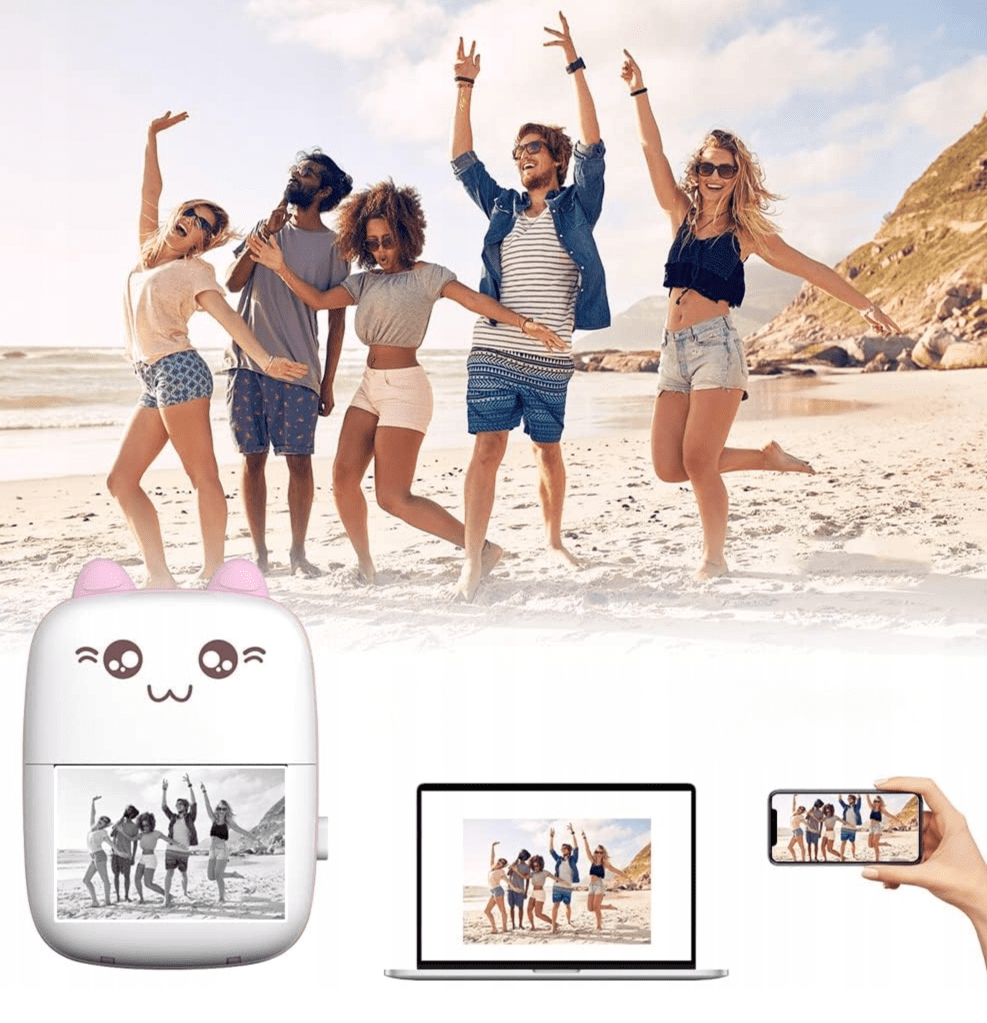 Mini Drukarka Termiczna DRUKUŚ ORYGINALNY Do Zdjęć Przenośna + 11 ROLEK - obrazek 8