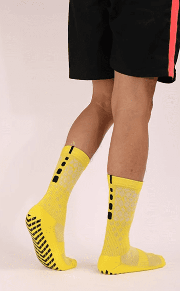 Skarpety Piłkarskie Antypoślizgowe FG 39-45 - Żółte - obrazek 5