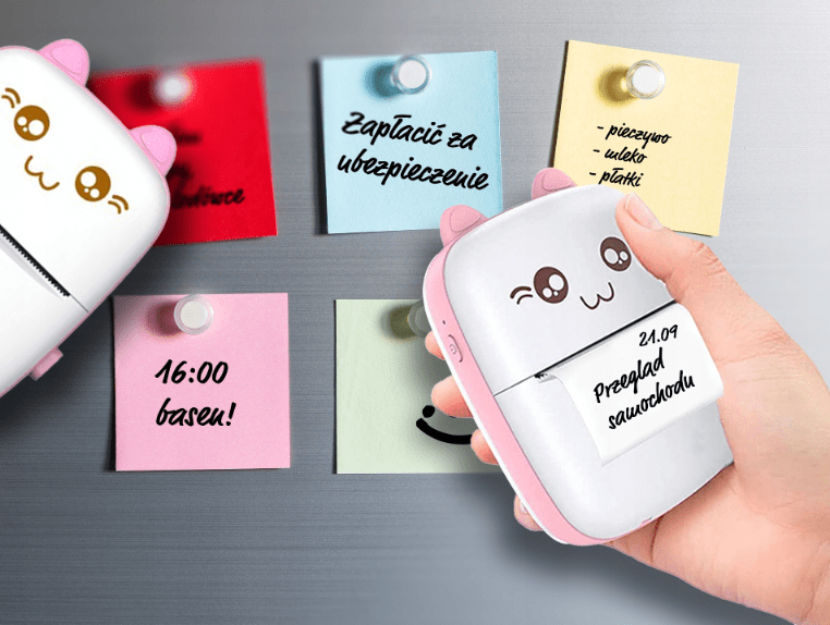 Mini Drukarka Termiczna DRUKUŚ ORYGINALNY Do Zdjęć Przenośna + 11 ROLEK - obrazek 5