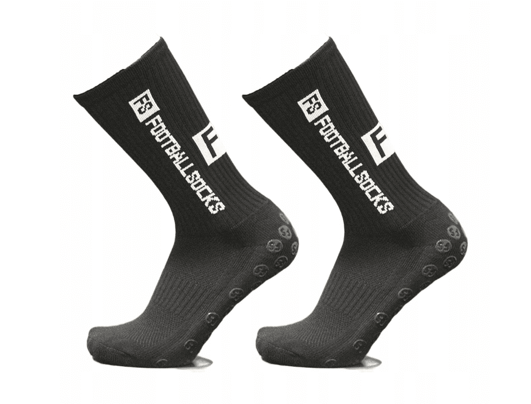 Skarpety Piłkarskie Antypoślizgowe FS 39-45 - Czarne - obrazek 7