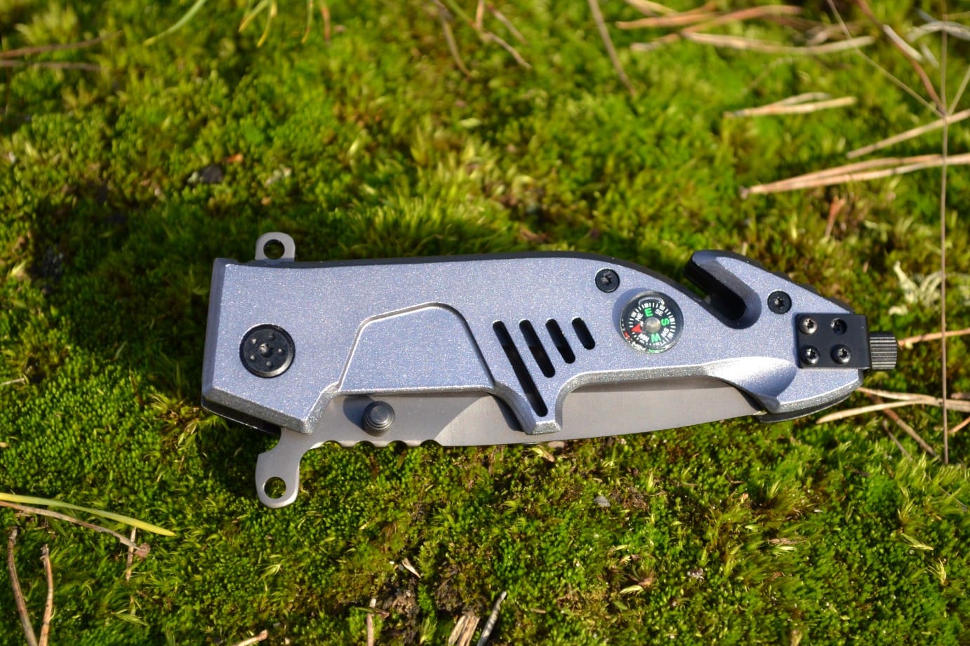 Nóż taktyczny outdoor survival tytanowy kompas PREZENT - obrazek 8