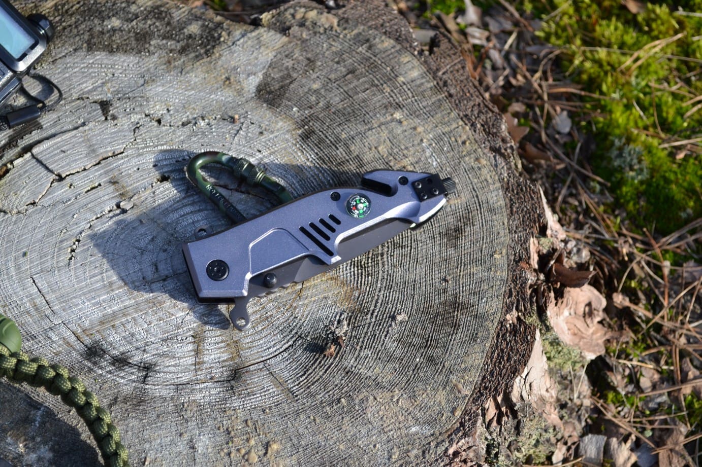 Nóż taktyczny outdoor survival tytanowy kompas PREZENT - obrazek 6