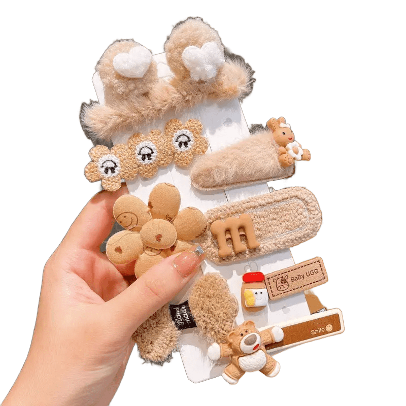 Komplet spinek, wsuwek do włosów Dziewczęcy Beż typ XVII