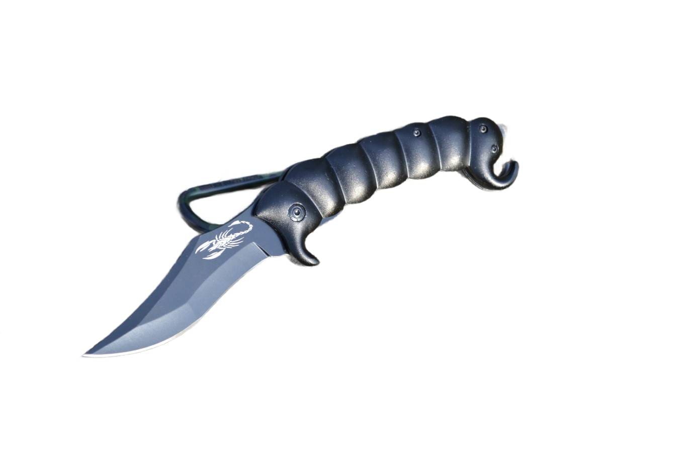 Nóż taktyczny, NÓŻ SKŁADANY skorpion, camping, survival