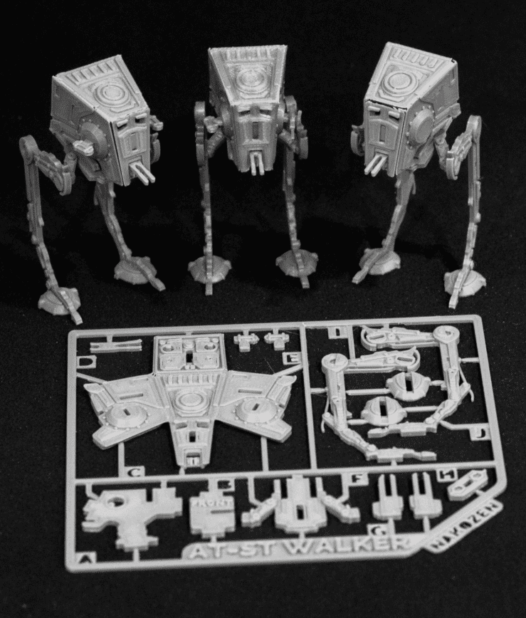 Model do złożenia 3D dla fanów Star Wars - AT-ST Walker Kit Card - obrazek 7