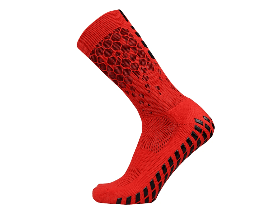 Skarpety Piłkarskie Antypoślizgowe FG 39-45 - Czerwone - obrazek 5