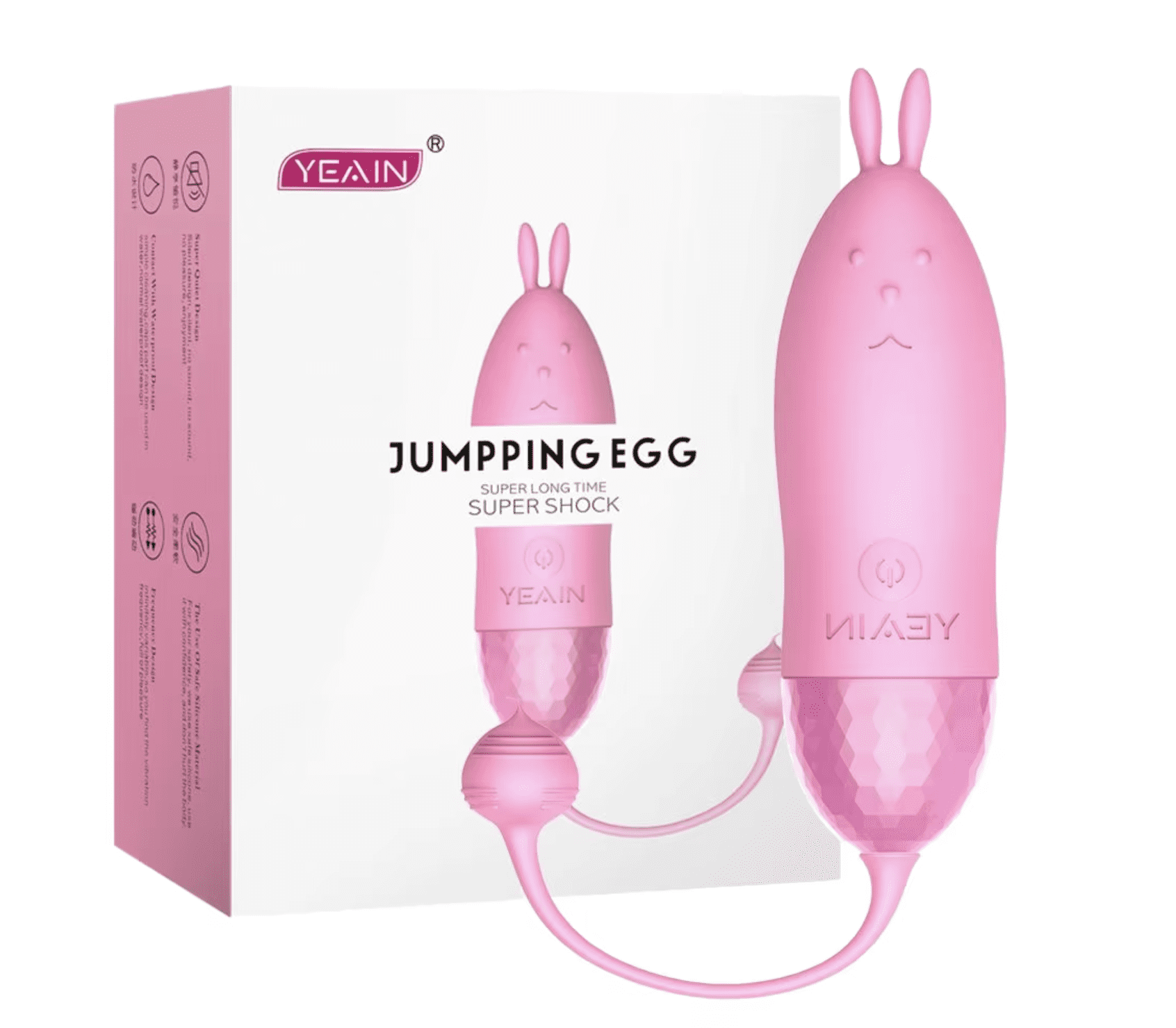 Wibrujące Jajko Wibrator YEAIN Jumping Egg – Różowy Króliczek do Zadań Specjalnych - obrazek 5