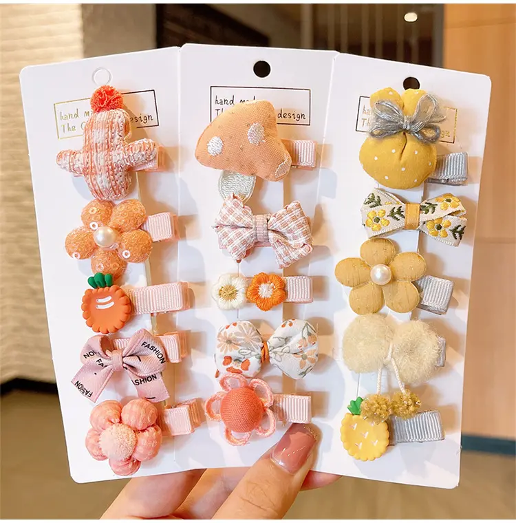 Zestaw Spinek do włosów Dziewczęcy Różowe 5 Sztuk typ XXXIII - obrazek 3