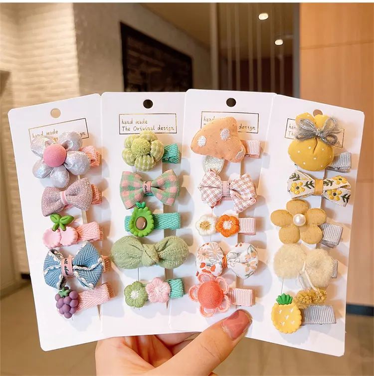 Zestaw Spinek do włosów Dziewczęcy Różowe 5 Sztuk typ XXXIII - obrazek 2