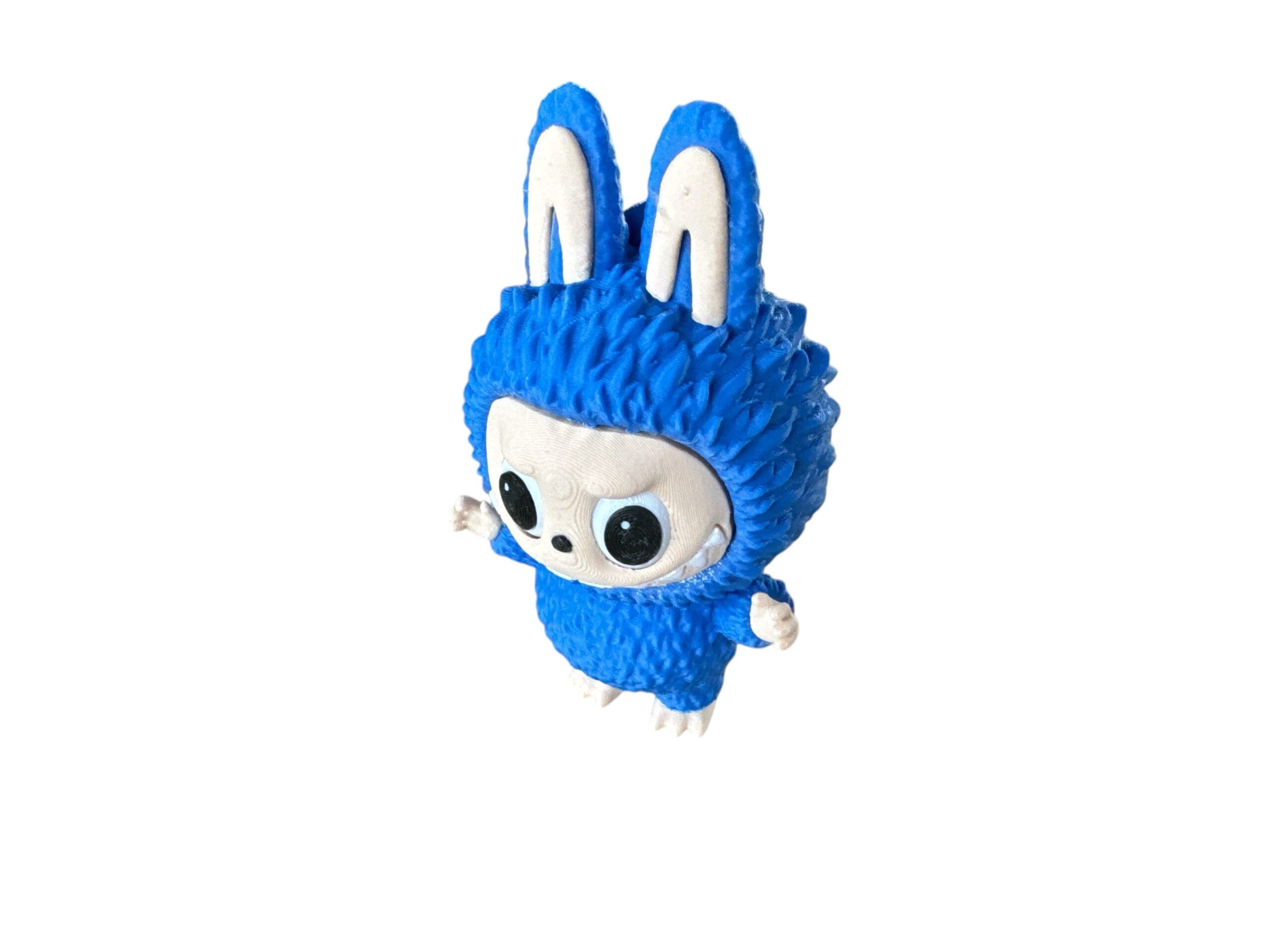 Labubu Brelok 3D Potworek Anime Figurka 11cm - Niebieski - obrazek 3