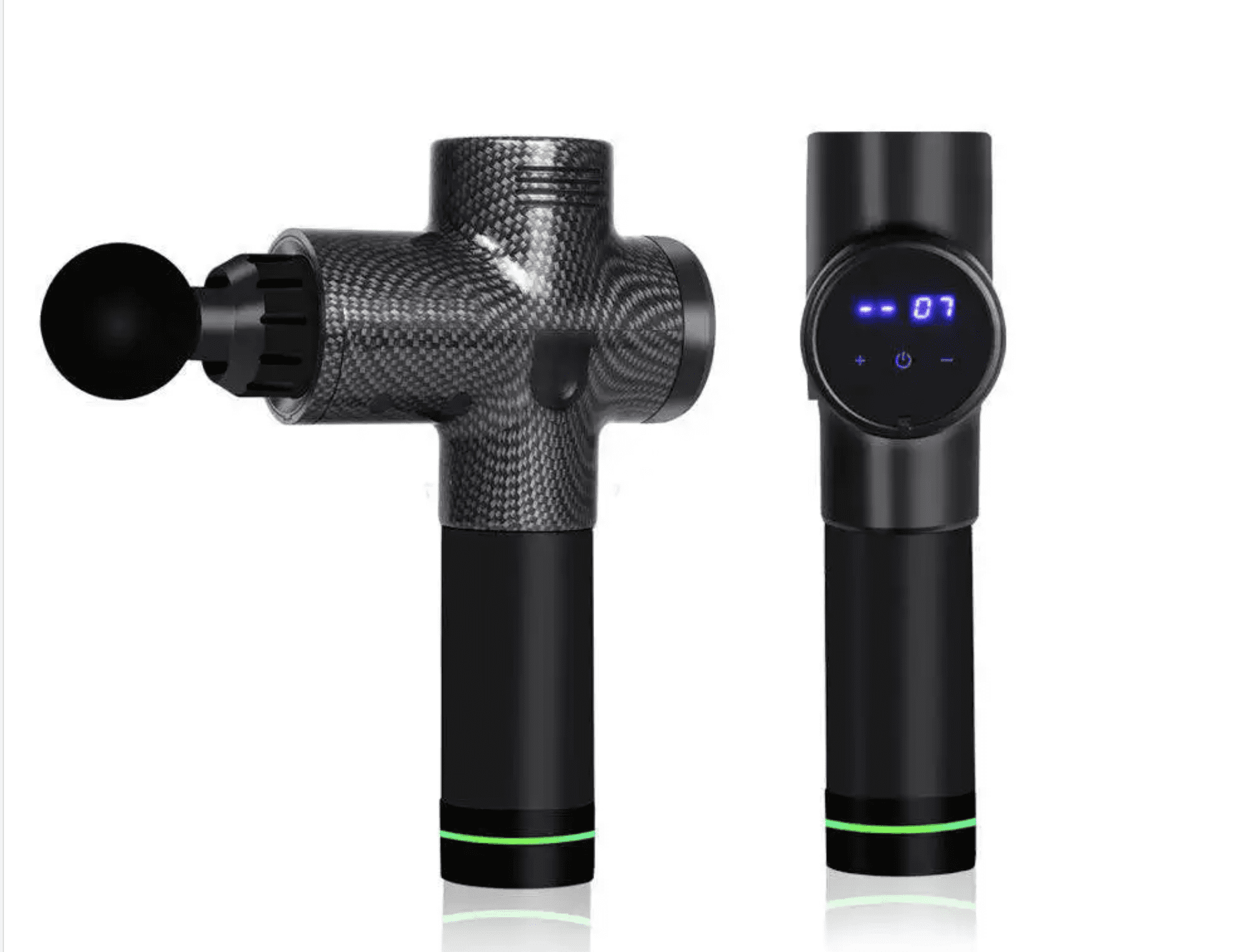 PISTOLET DO MASAŻU MASAŻER DO CIAŁA MASSAGE GUN PRO - KARBON - MOC 100W - obrazek 5