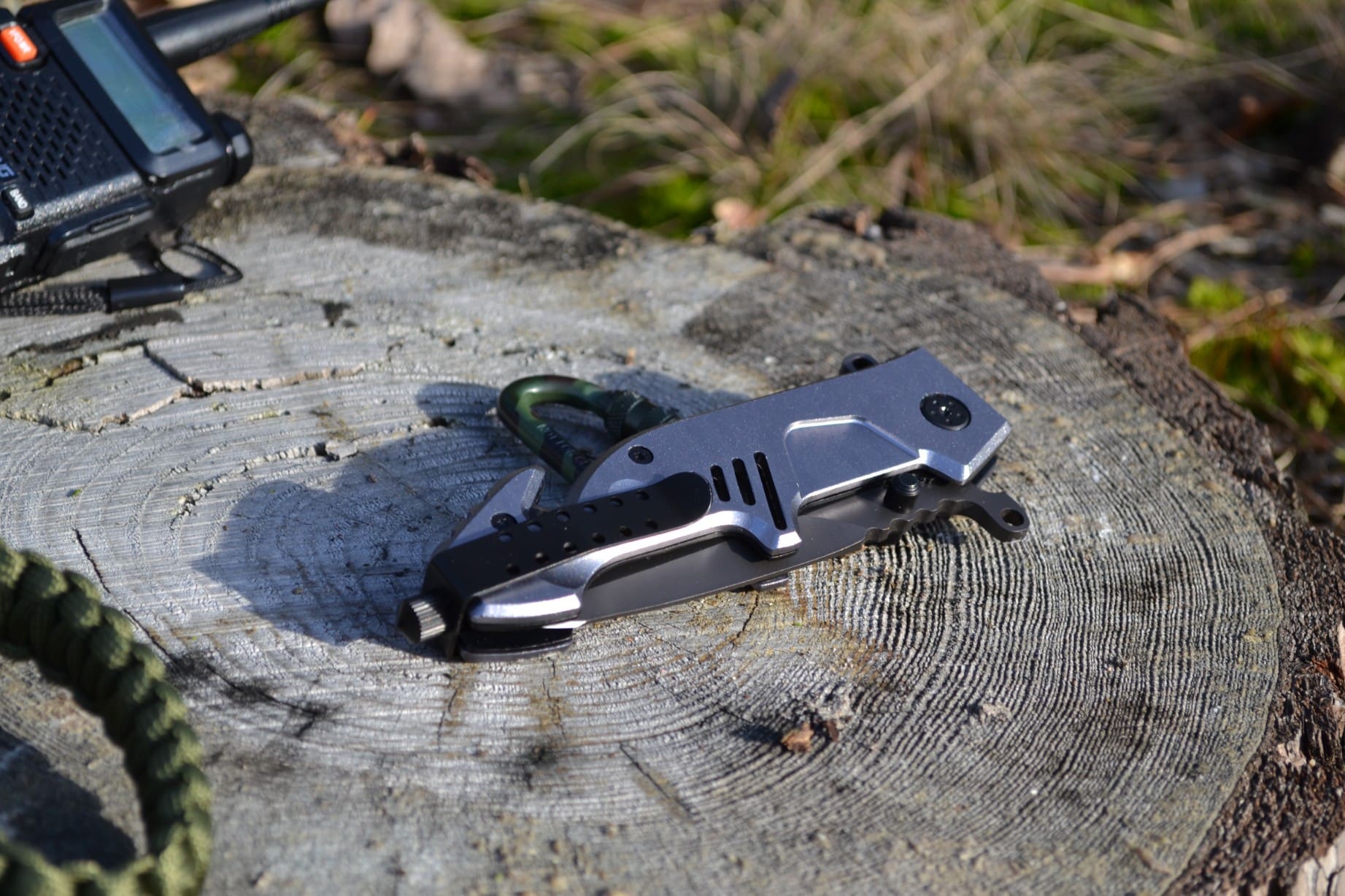 Nóż taktyczny outdoor survival tytanowy kompas PREZENT - obrazek 5