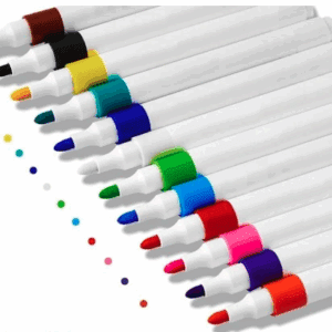 MARKERY AKRYLOWE PISAKI MAZAKI FLAMASTRY do KAMIENI UBRAŃ WODOODPORNE 12 szt.