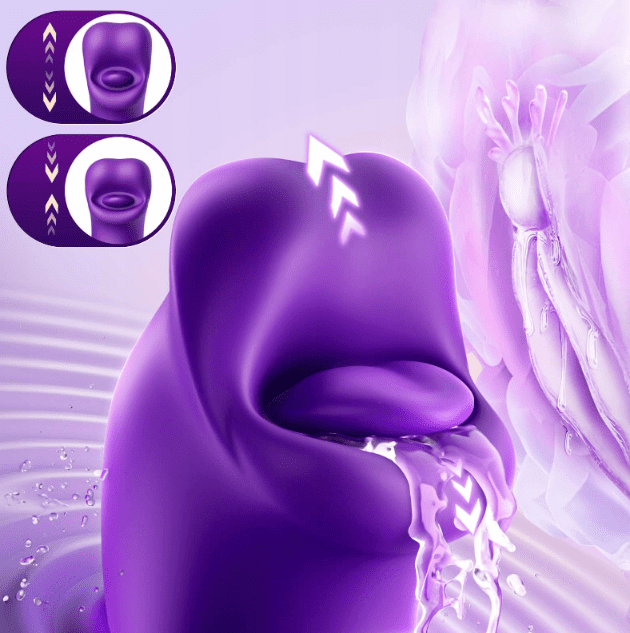 Flapping wibrator wielofunkcyjny fioletowy intensywne orgazmy 7 trybów - obrazek 2