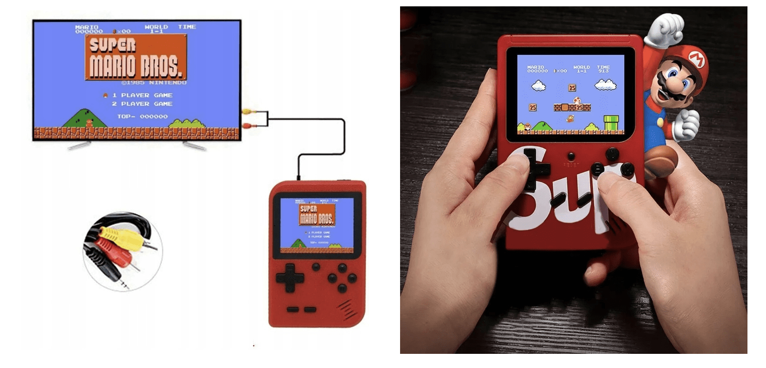 Konsola Retro Mini 400 Gier, przenośna + PAD dla dwóch graczy - obrazek 8