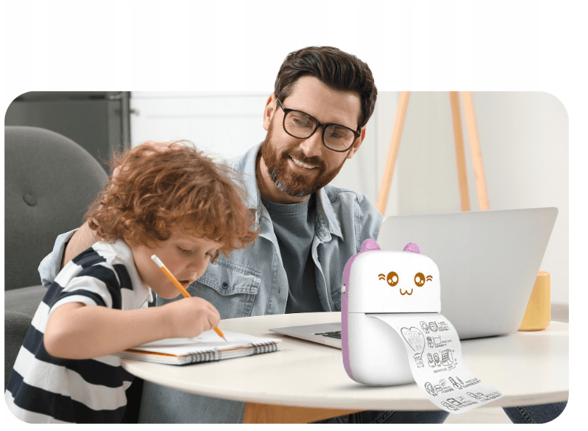 Mini Drukarka Termiczna DRUKUŚ ORYGINALNY Do Zdjęć Przenośna + 11 ROLEK - obrazek 4