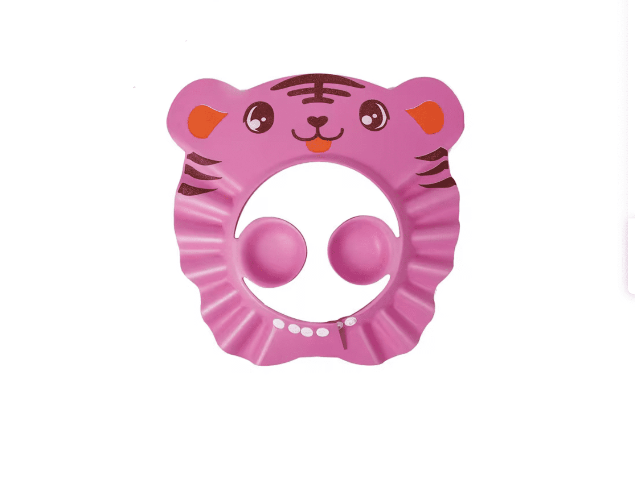 Daszek / Rondo Kąpielowe do Mycia Głowy Dzieci - Różowy Tygrysek - obrazek 5