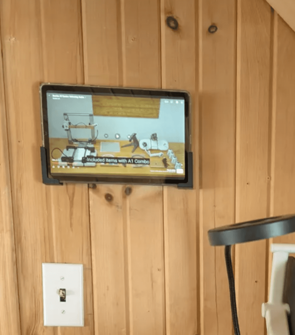 Uchwyt Ścienny na Tablet 12 mm Uniwersalny Czarny Wieszak Tabletu - obrazek 3