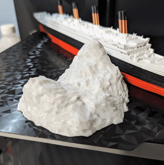 GÓRA LODOWA DRUK 3D DO RMS TITANIC – SKALA 1:780 – 10 cm - obrazek 2