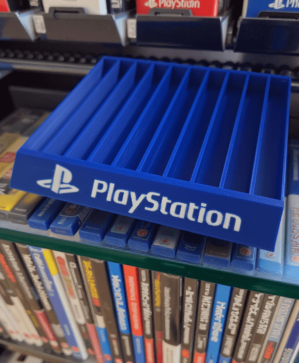 Stojak Na Gry PlayStation Game Holder PS2 / PS3 / PS4 / PS5 - Niebieski 10 slot - obrazek 4