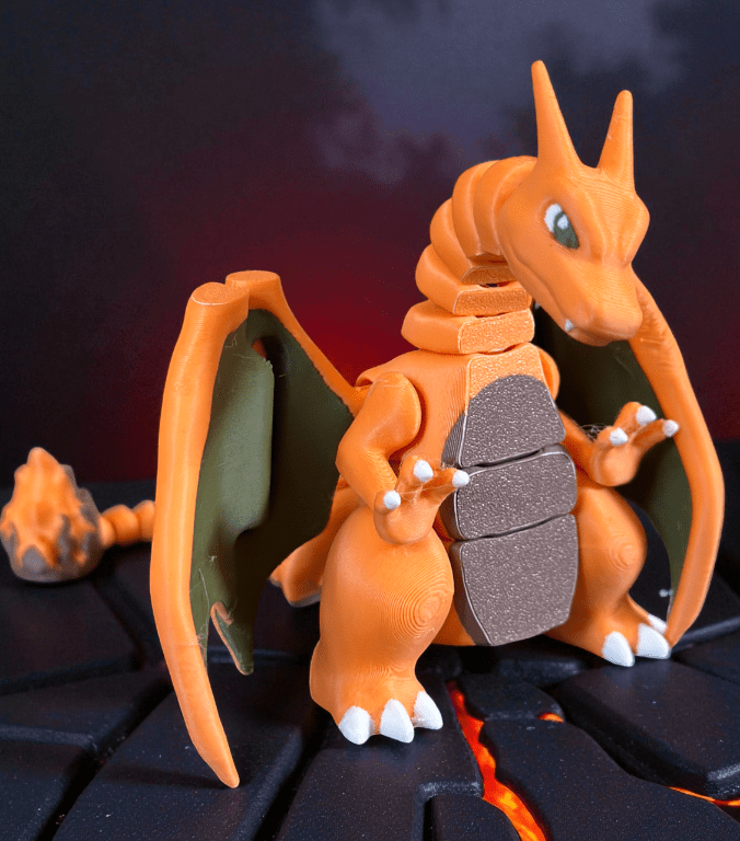 Ruchoma figurka Pokémon Charizard - kolekcjonerska zabawka dla fanów Pokémon - obrazek 2