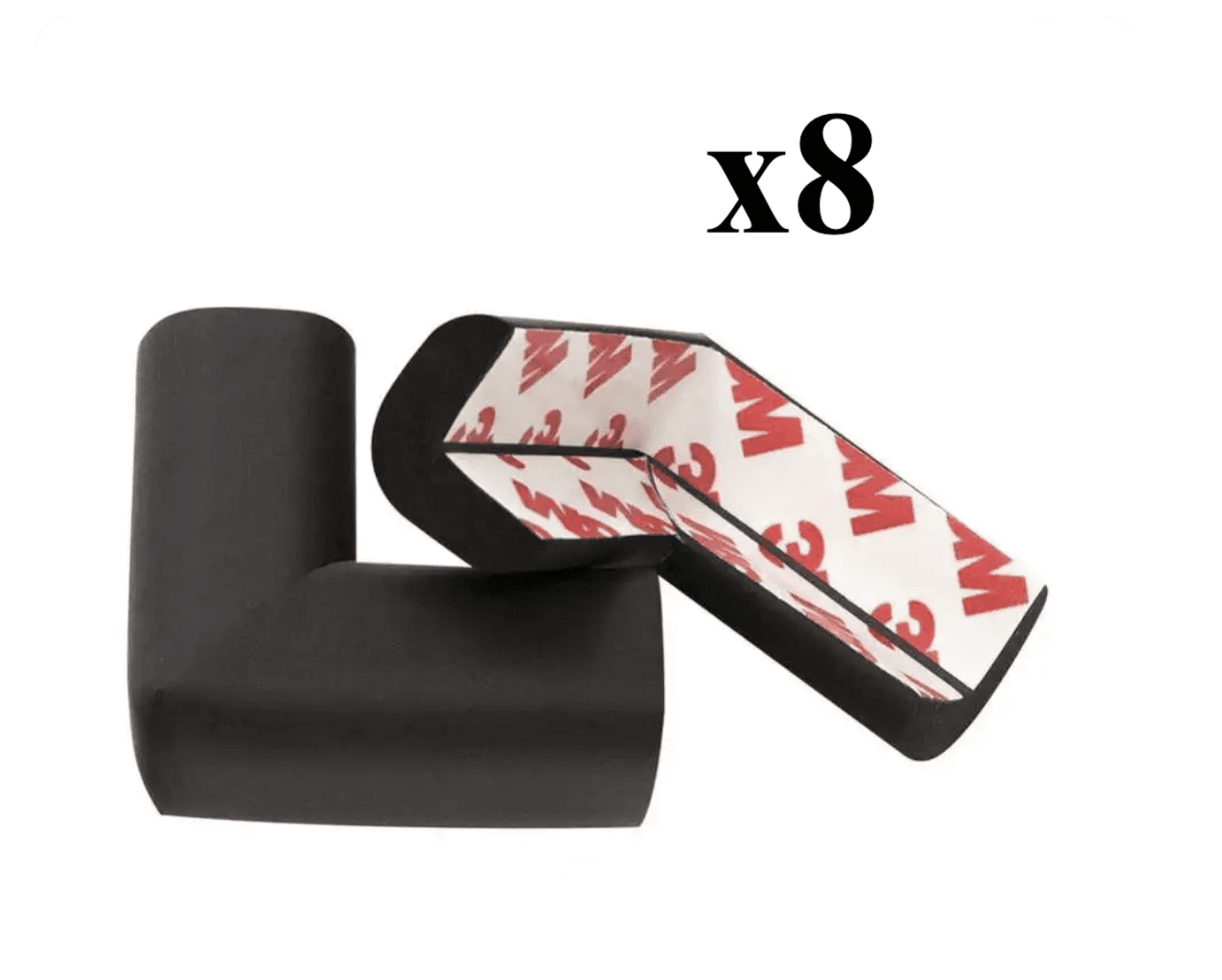 Zabezpieczenie, Osłona Narożników, Krawędzi - Czarne 8 szt.